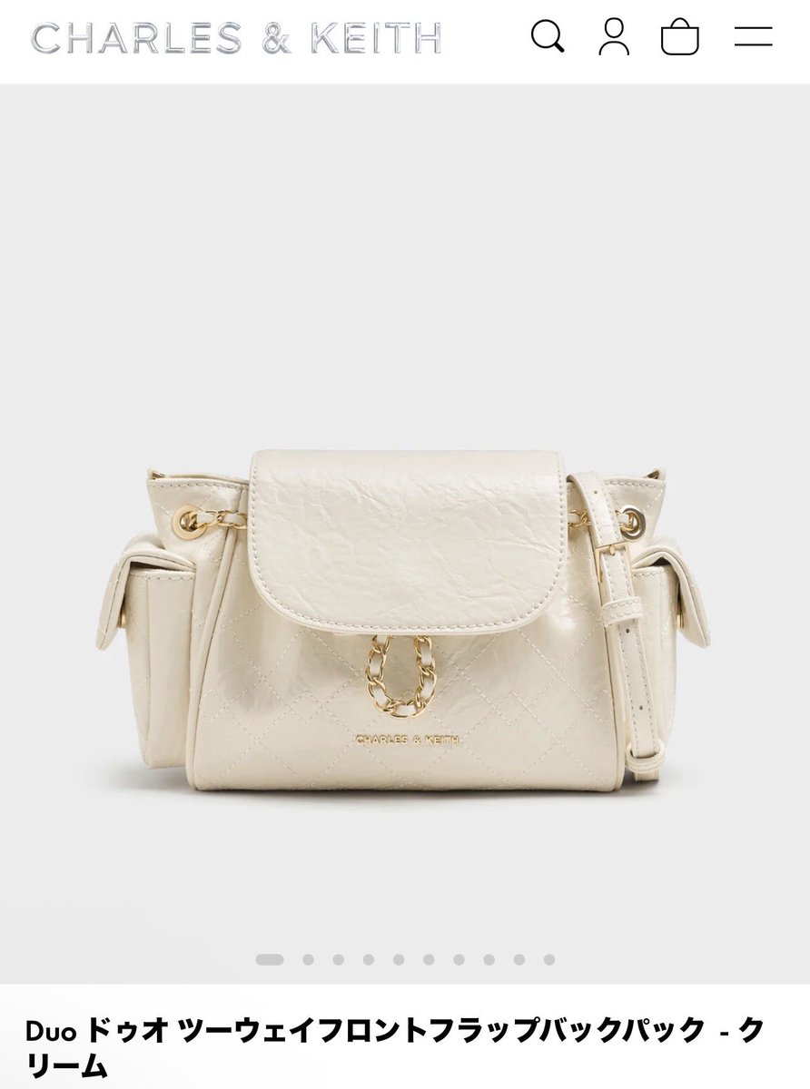 CHARLES&KEITHドゥオ ツーウェイフロントフラップバックパックBK CHARLES & KEITH Duo ドゥオ ツーウェイフロントフラップバックパック