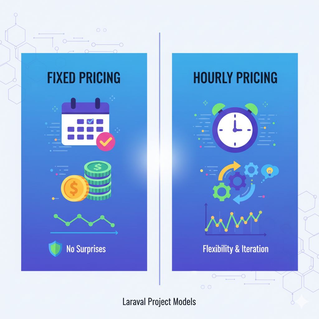 Goodfirms's tweet image. 🚀 Pro Tip:
 Choose fixed pricing when your scope is clear.
 Go hourly when flexibility and iteration matter.
 Avoiding the wrong model can save you thousands.
 Get our 2025 Laravel cost playbook → goodfirms.co/blog/custom-la…
 #Goodfirms #Laravel #WebDevTips