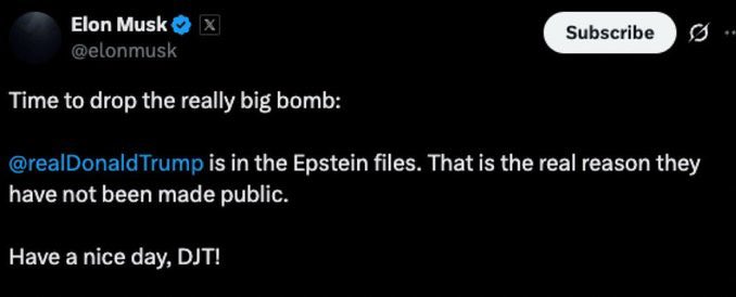 <a href="/RightScopee/">Right Scope 🇺🇸</a> Elon Musk with the biggest truth bomb ever dropped on Twitter.
#Trump #EpsteinTrumpFiles #ReleaseTheTrumpEpsteinFiles #PedoPresident