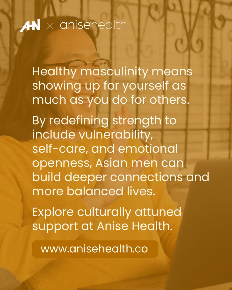 asianhustlentwk's tweet image. Start your journey toward healthy masculinity with care that understands your culture, your family, and your story: anisehealth.co/ahn
