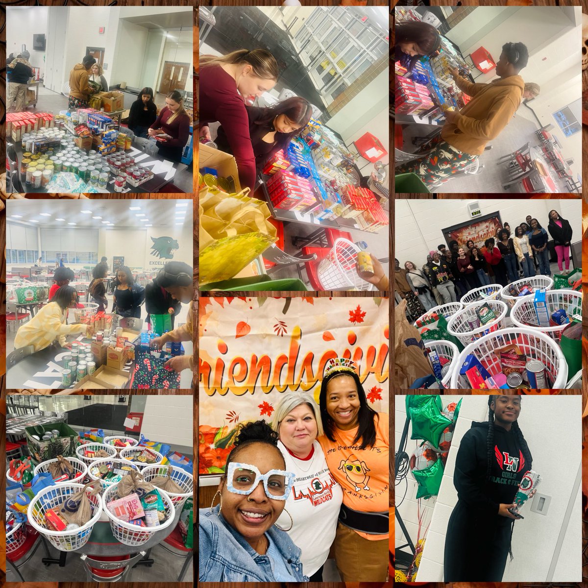 LNCatsKeyClub's tweet photo. Today was Key Club Friendsgiving, we gathered 2 give thanks &amp; put together Thanksgiving baskets for this mths. volunteer activity. I’m SO PROUD of my kiddos they worked hard getting donations &amp; we were able to make 37 baskets full of Thanksgiving items. @LNHSwildcats @ltgoodnews https://t.co/wlY4SVx2Q3