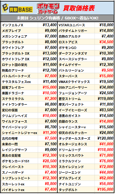 ✨#ポケカ 本日の買取価格更新！ ￣V