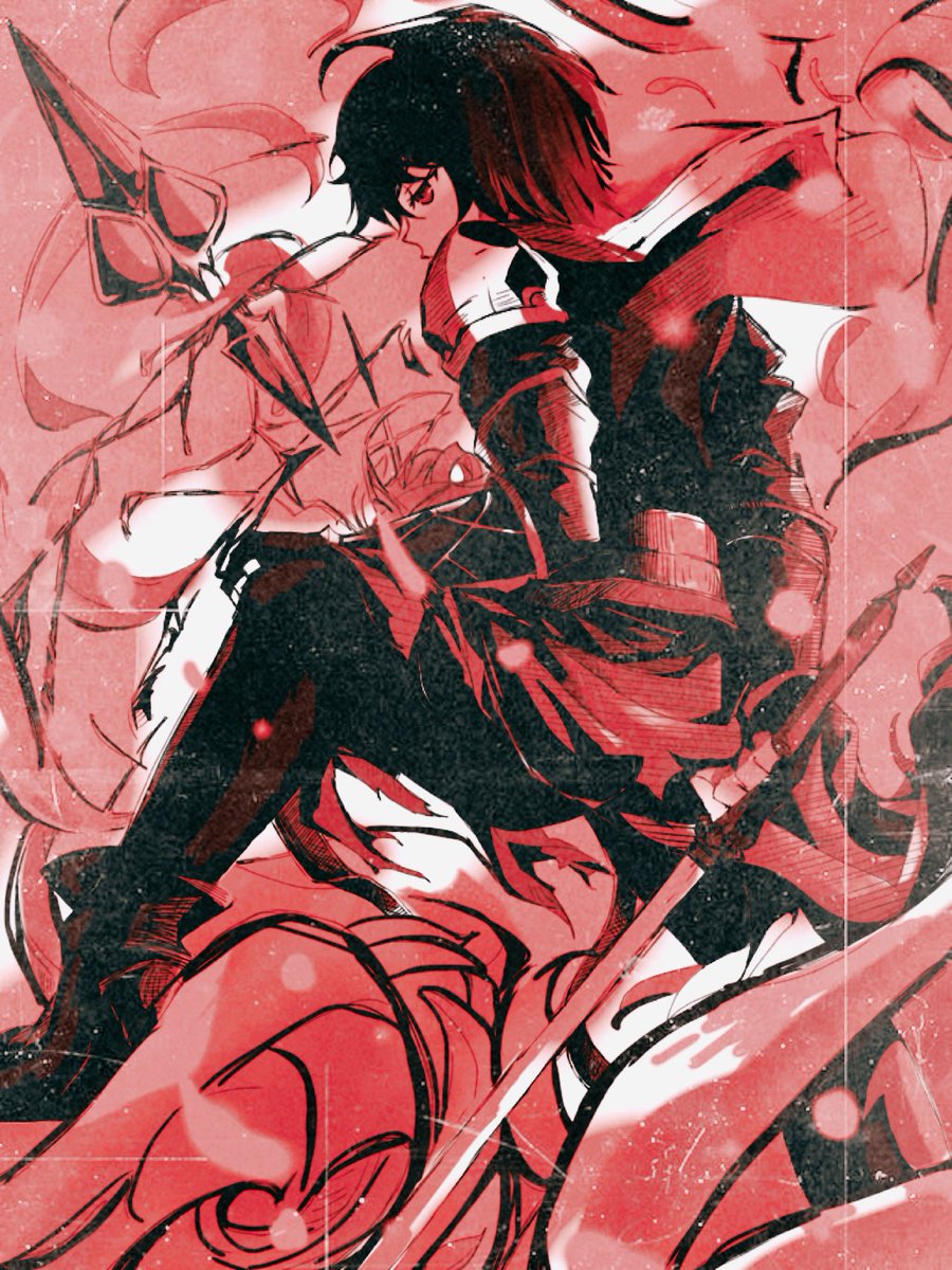 atori_8tsSoURky's tweet image. サンダルフォン……を描いたつもりでいたけど黒色ぐりぐりしてたら気持ちよくなってきて自分でも線がよう分からん状態になってしもうた