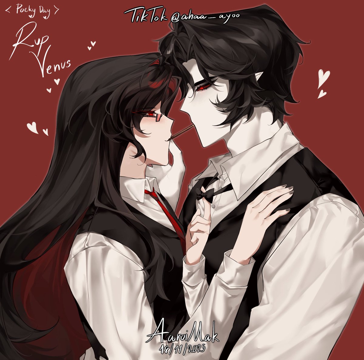 AaroiMak's tweet photo. Pocky Day ( late )🫶🏻🫰🏻💗 #YeosM #mrrup #venus https://t.co/wqh6yUIZaZ