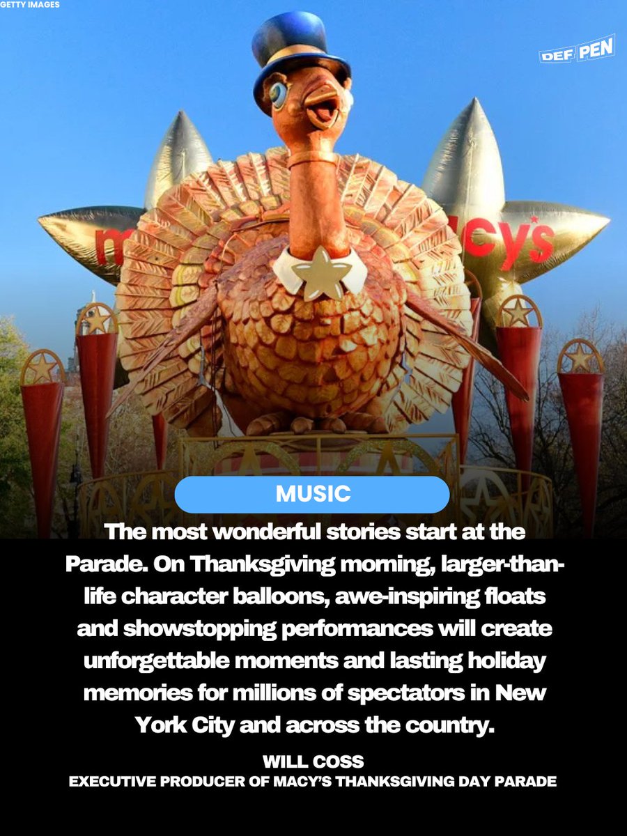 DefPen's tweet image. Ciara, Teyana Taylor, Busta Rhymes, Lil' Jon and more will perform at the Macy's Thanksgiving Day Parade 🦃