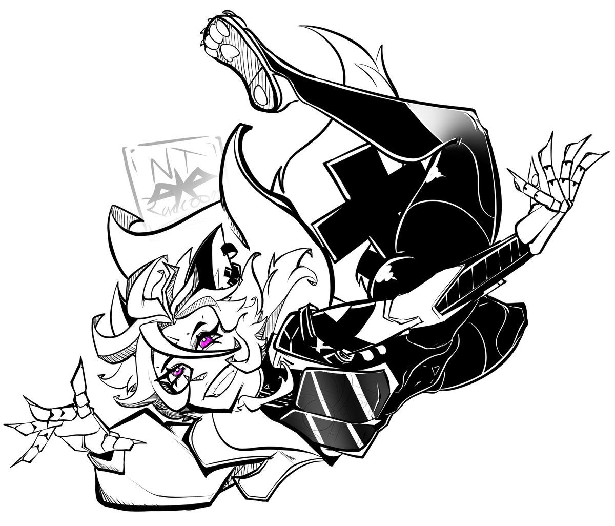 NTRaccoonART's tweet photo. A Commission gift for Tart #TARTWORK https://t.co/zueJZx3BPH