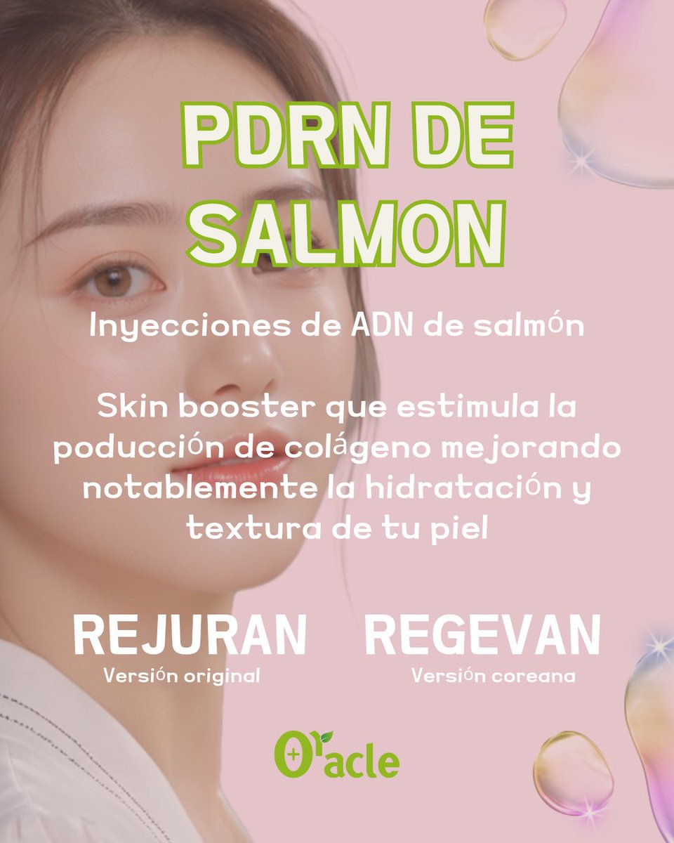oracle_spain's tweet image. ADN de salmón🐟

📌 Hidratación profunda + elasticidad
📌 Mejora arrugas finas y el tono
📌 Poros más cerrados y piel más firme

📍 1F, Hanil Building, 612 Seolleung-ro, Gangnam-gu, Seúl
📩 DM para agendar tu cita.

#clinicaoracle #regevan #rejuran #adndesalmon #pdrn #kbeauty