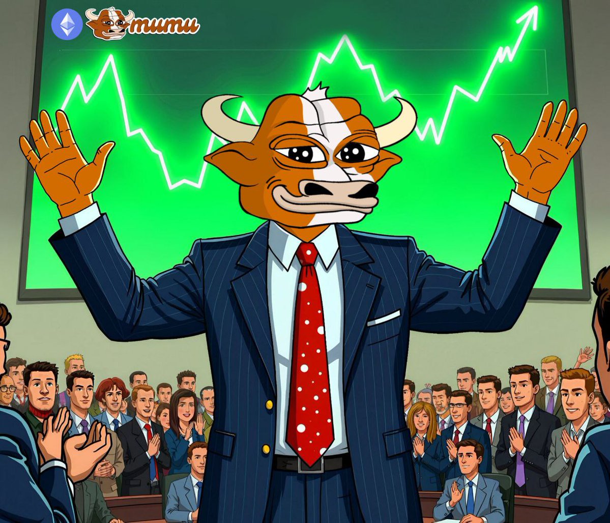 mumucoineth_'s tweet image. Markets down but my spirits are still up!  We charge forward bulls!

$MUMU