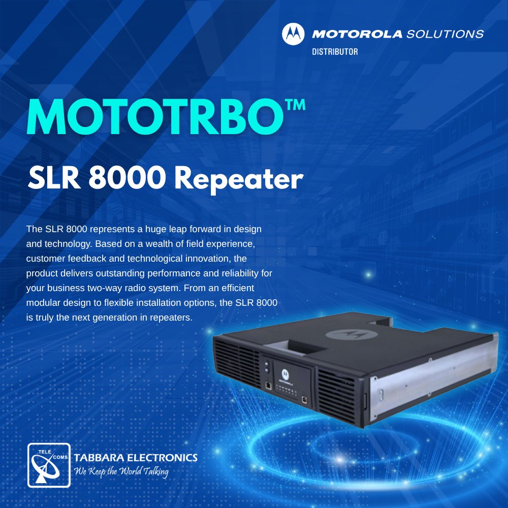 tabbarallc's tweet image. Stronger connections mean safer, more efficient operations. 

#TabbaraElectronics #MotorolaSolutions #uae #dubai #abudhabi #MOTOTRBO #SLR8000 
#ملتزمون_ياوطن
#نتصدر_المشهد