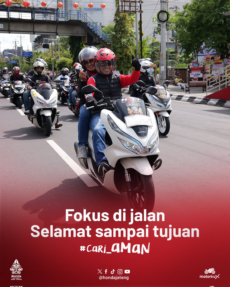 Touring bareng konco emang seru lur, tapi jangan lupa selalu utamakan #Cari_AMAN ya lur!

#HondaJateng #MotoreWongJawaTengah #AstraMotorJateng