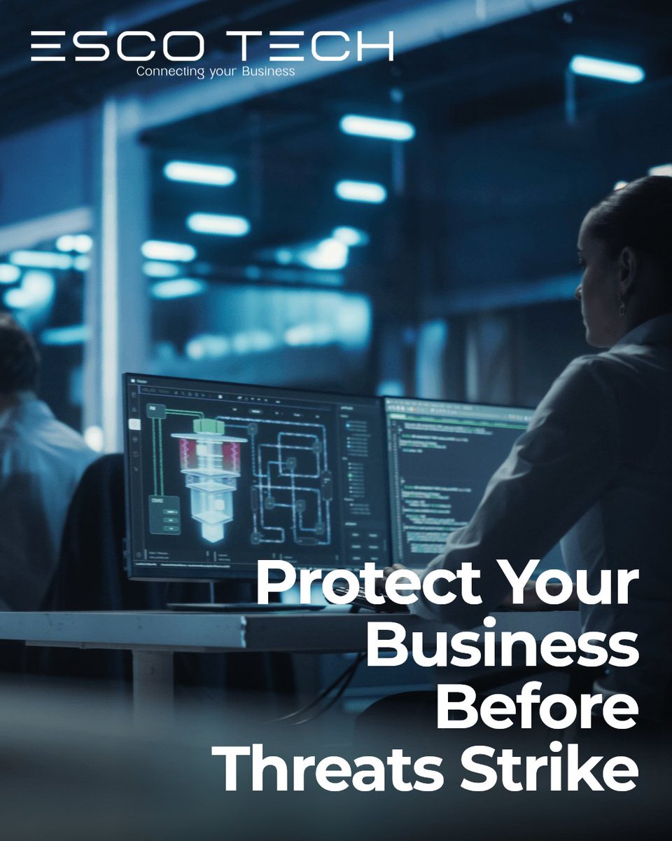EscoTechSA's tweet photo. Cybersecurity is the backbone of business resilience. At ESCO TECH, we protect your data &amp; reduce risks with proactive threat detection and continuous support. Partner with us for expert care. 

Security today means success tomorrow!

info@escotech.co.za

#EscoTech #CyberSecurity https://t.co/GVcvHMIYuB