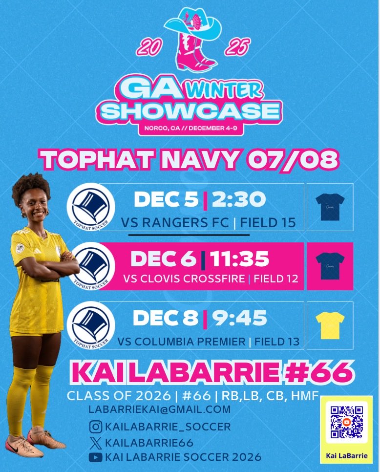 Winter Showcase Schedule is out!