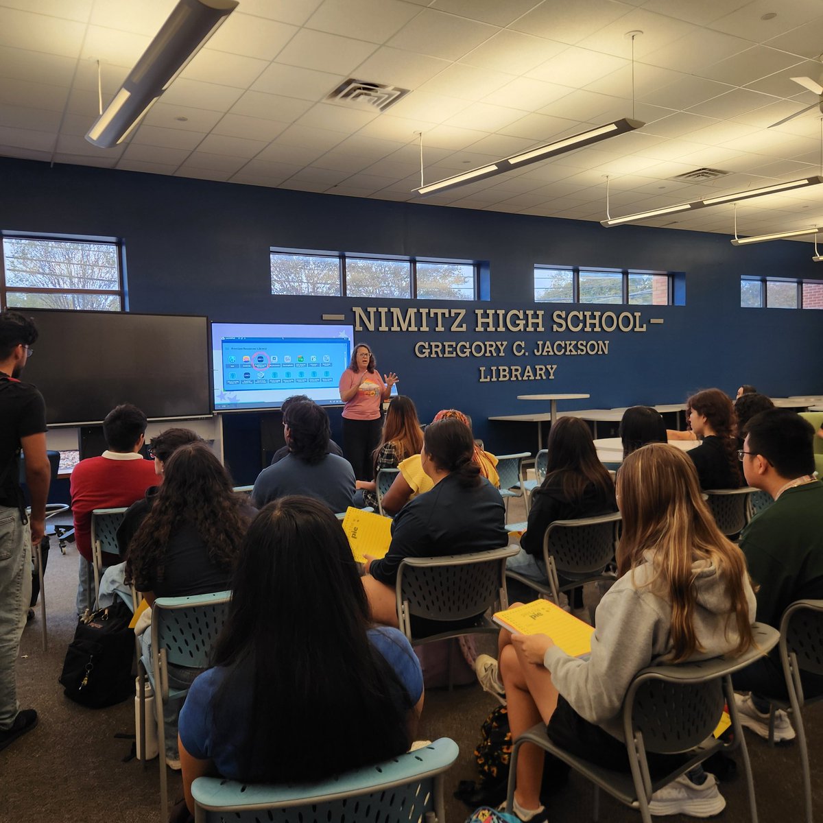 NimitzLibrary's tweet image. Keller had a chance to share Prep Step during both @NimitzVikings National Honor Society meetings. Students had a chance to log in and learn about this valuable @IrvingLibraries premium resource. #irvingreads