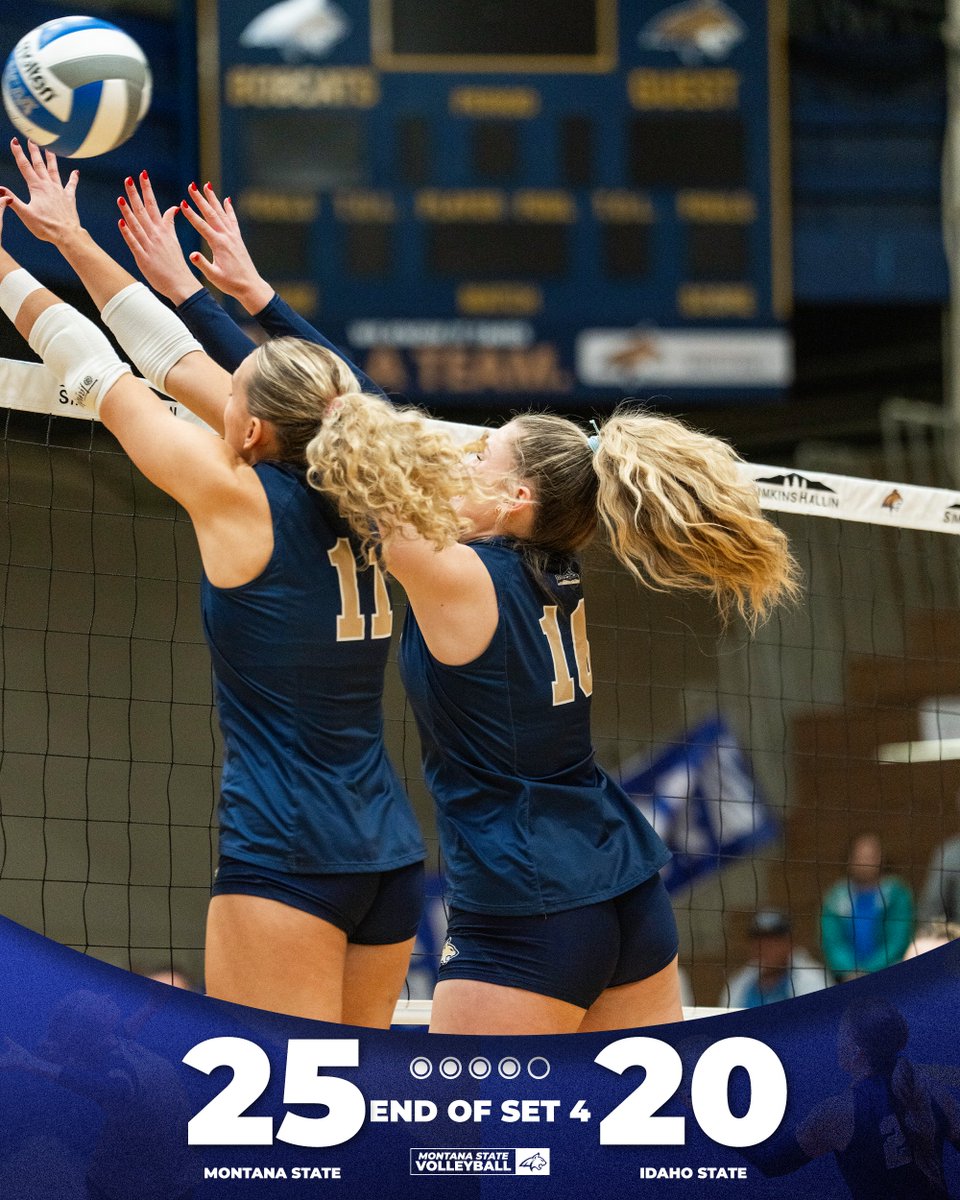 MSUBobcatsVB's tweet image. Heading to a winner-take-all fifth set in Pocatello ❗️

#GoCatsGo