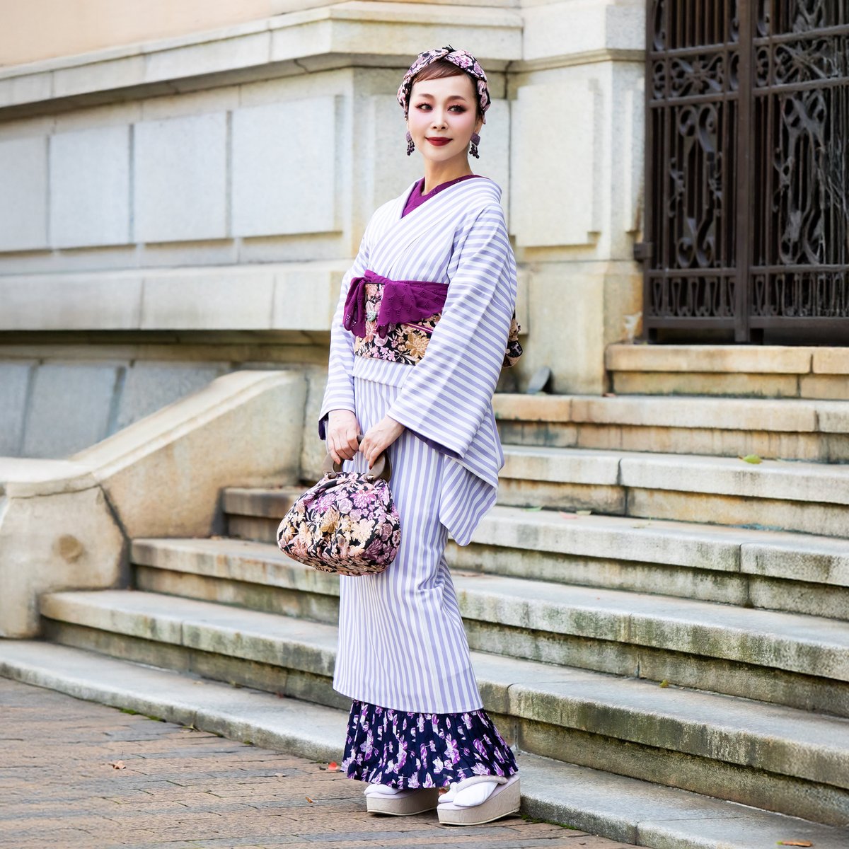 【最終価格】豆千代モダン　大梅　袷着物　Mサイズ 最終価格】豆千代モダン 大梅 袷着物 Mサイズ 豆千代モダン・・・着物