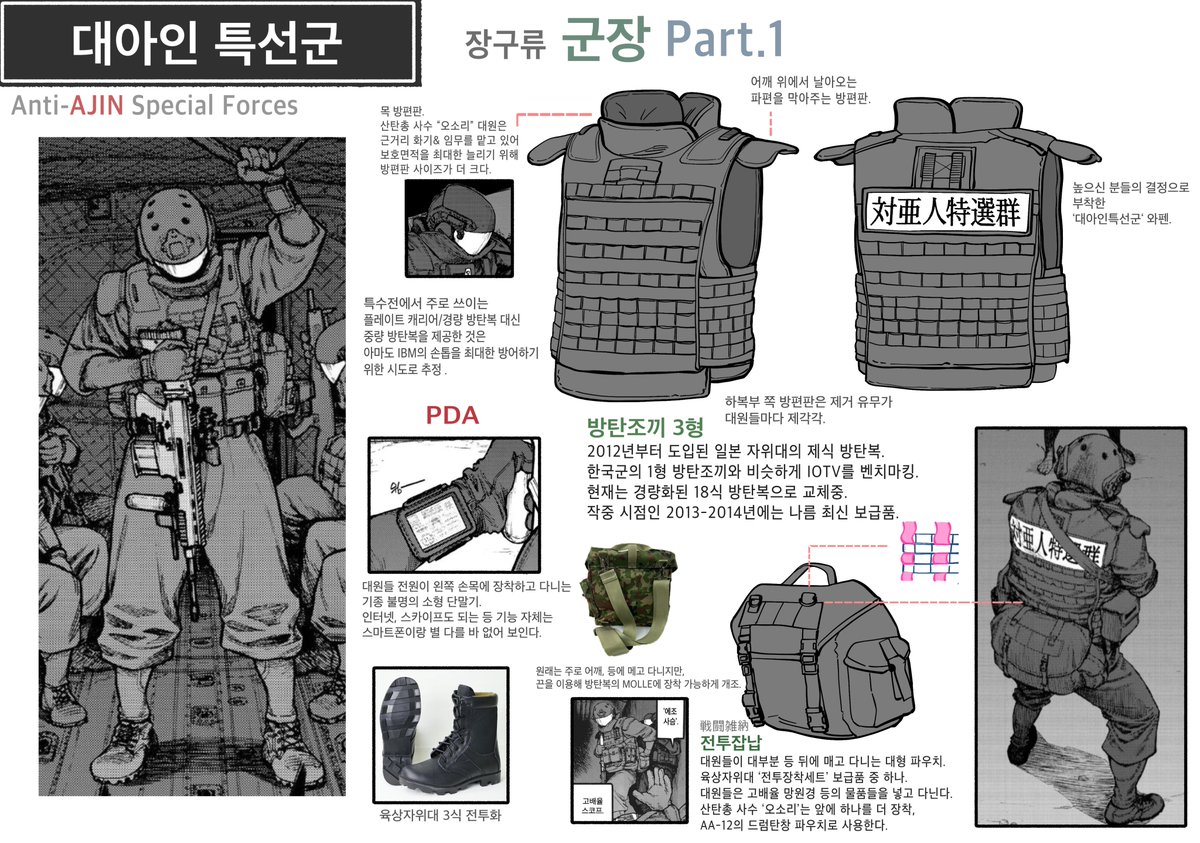 Para919's tweet image. 만화 &amp;lt;아인&amp;gt;속 대아인 특선군 장비에 관한 고찰 5탄