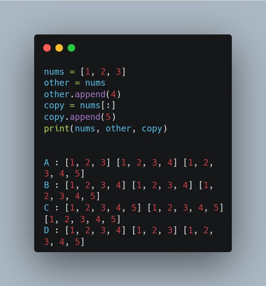 DailyCodeflow's tweet image. Python Question / Quiz 🧠
What is the output of this Python code, and why?Comment your answer below 👇#Python #pythonprogramming #coding #DevCommunity