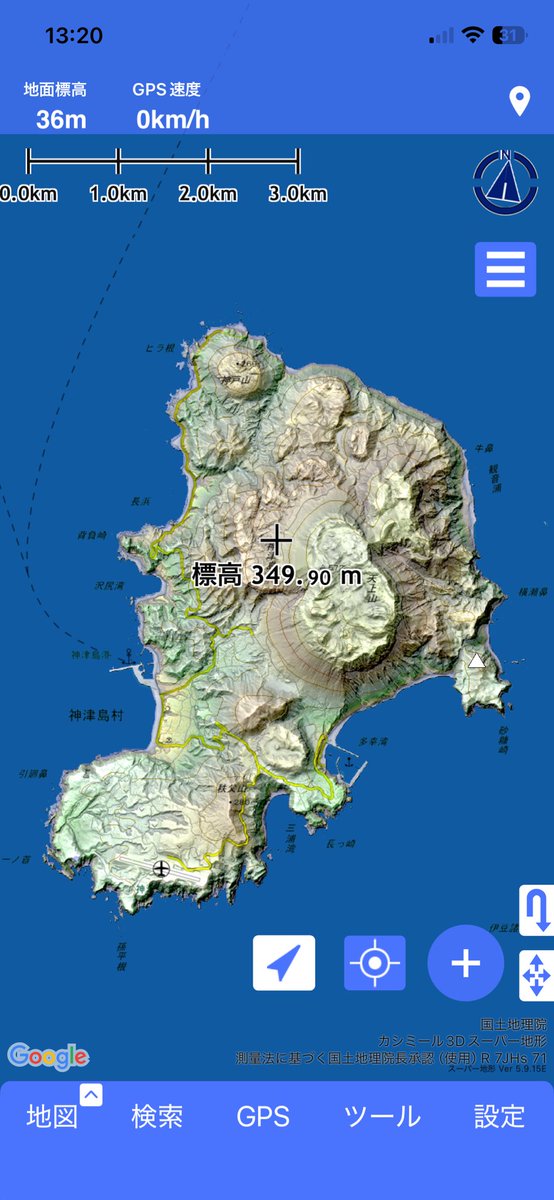 黒曜石とりに神津島へ　旧石器時代の景色　油彩　真作画　F4　清々しい汚染のない海 黒曜石とりに神津島へ 旧石器時代の景色 油彩 真作画 F4 清々しい汚染