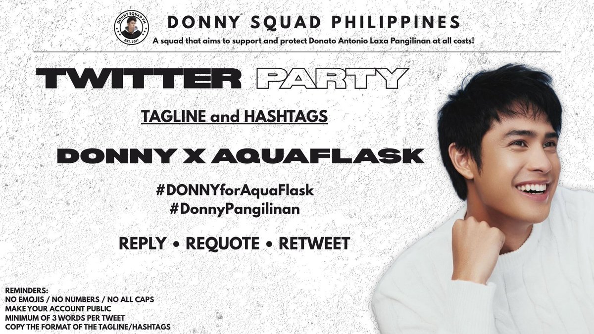 Let's level up our hydration game with Donny and AquaFlask! 💦

DONNY X AQUAFLASK

<a href="/donnypangilinan/">Donny</a>
#DonnyPangilinan
#DONNYforAquaFlask