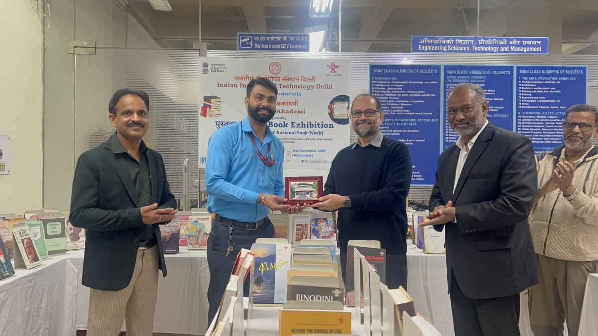 cliitd's tweet image. Book Exhibition with Sahitya Akademi on the occasion of National Book Week, 19 Nov. 2025 @iitdelhi