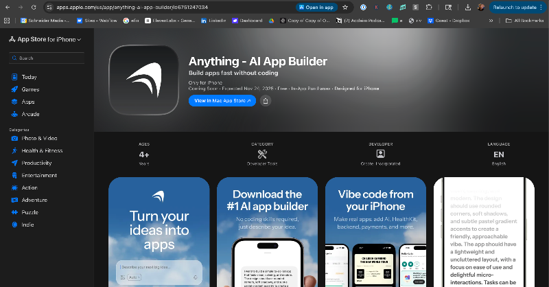 codyschneiclips's tweet photo. just found this iphone app that can vibe code apps from your phone and it actually works

kinda crazy tbh