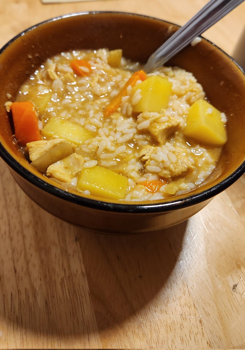 Tried to remember the last date I've been on.
Nothing came to mind.
Yellow curry over rice.
