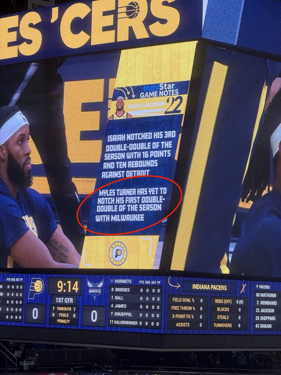 Myles Turner catching strays from the Pacers 😂 