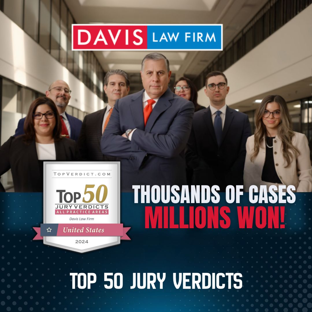 Davis Law Firm is proud to be recognized among the Top 50 Jury Verdicts in the United States.