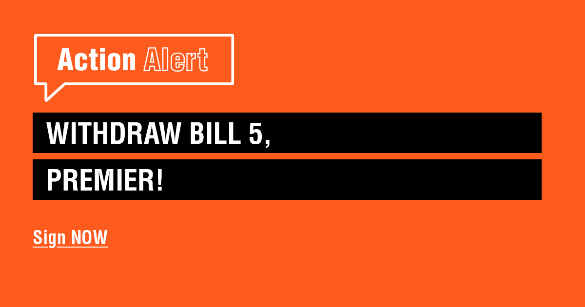 RNAO's tweet photo. #DidYouKnow: #Bill5 potentially strips Ontarians & First Nations living in Ontario of labour protections, human rights & treaty rights. It also leaves Ontario’s environment & natural species unprotected, exposing our province & people to ecological disaster.

🆘Help nurses stop this — join our call: https://t.co/vTsQ8Tmnth