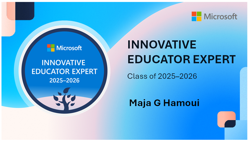 MajaHamoui's tweet photo. I am honored and excited to share that I have been selected as a Microsoft Innovative Educator Expert (MIEE) for the 2025–2026 class! 🌟✨
It is a true privilege to be part of this inspiring global community of educators. 🌍🌍💡
#MIEExpert
#MicrosoftEdu https://t.co/eqqlGoaVPl