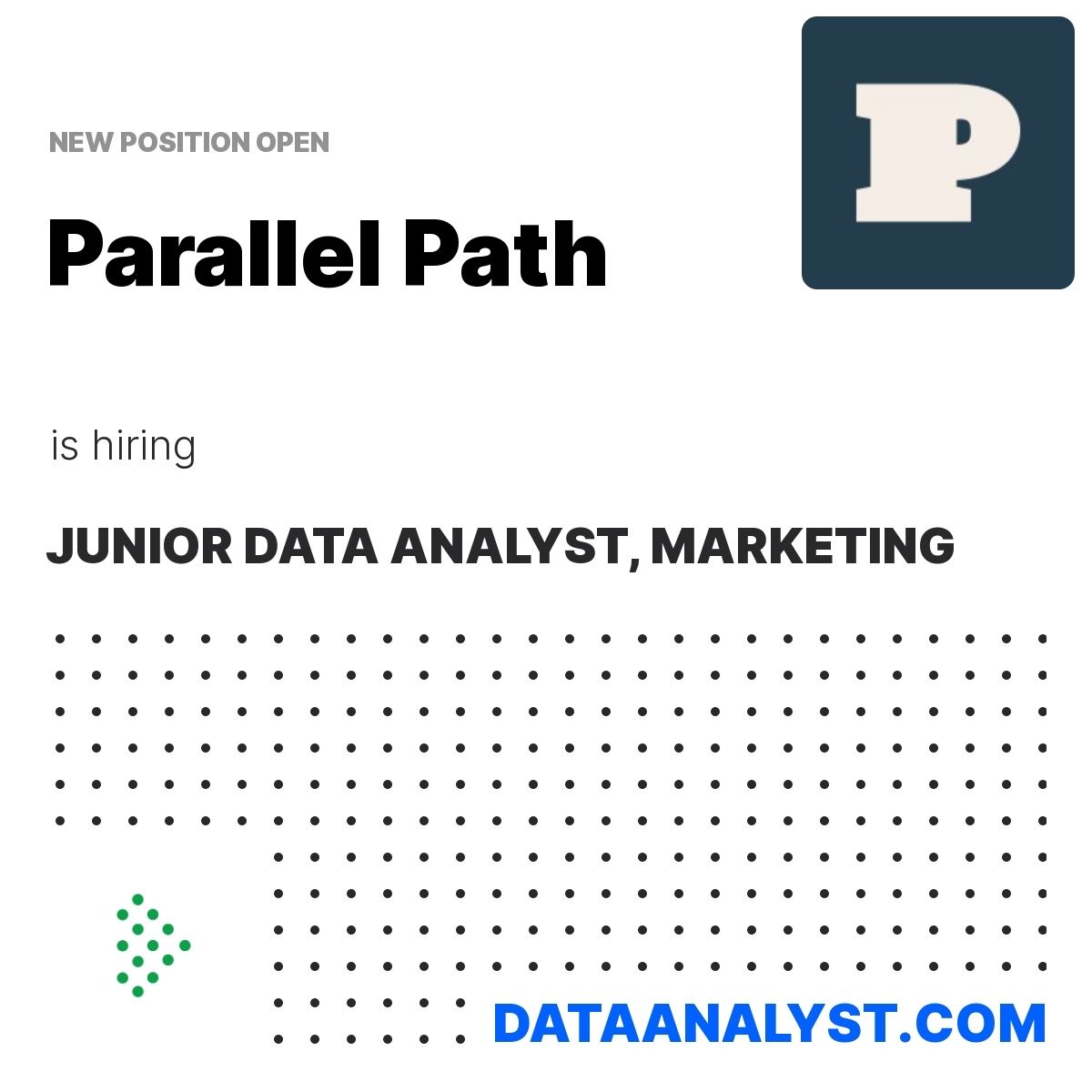 New data analyst job has been posted!

Parallel Path is hiring a Junior Data Analyst, Marketing with 0 - 3 years of experience.

Based in United States -  , this is a Hybrid role.

More info: DataAnalyst.com