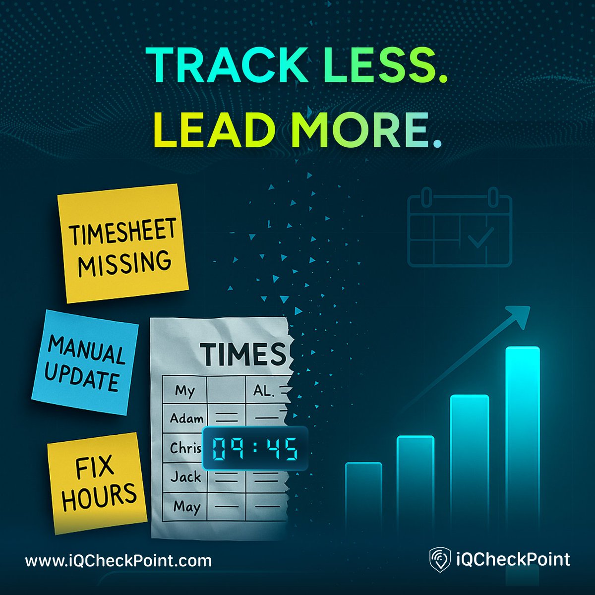 iQCheckPoint's tweet image. The day we stopped chasing timesheets was the day we grew.
Because time shouldn’t be spent tracking — it should be spent leading.

iQCheckPoint keeps your team aligned, even when you’re offline.

#WorkforceManagement #iQCheckPoint #SmartScheduling #RosterManagement