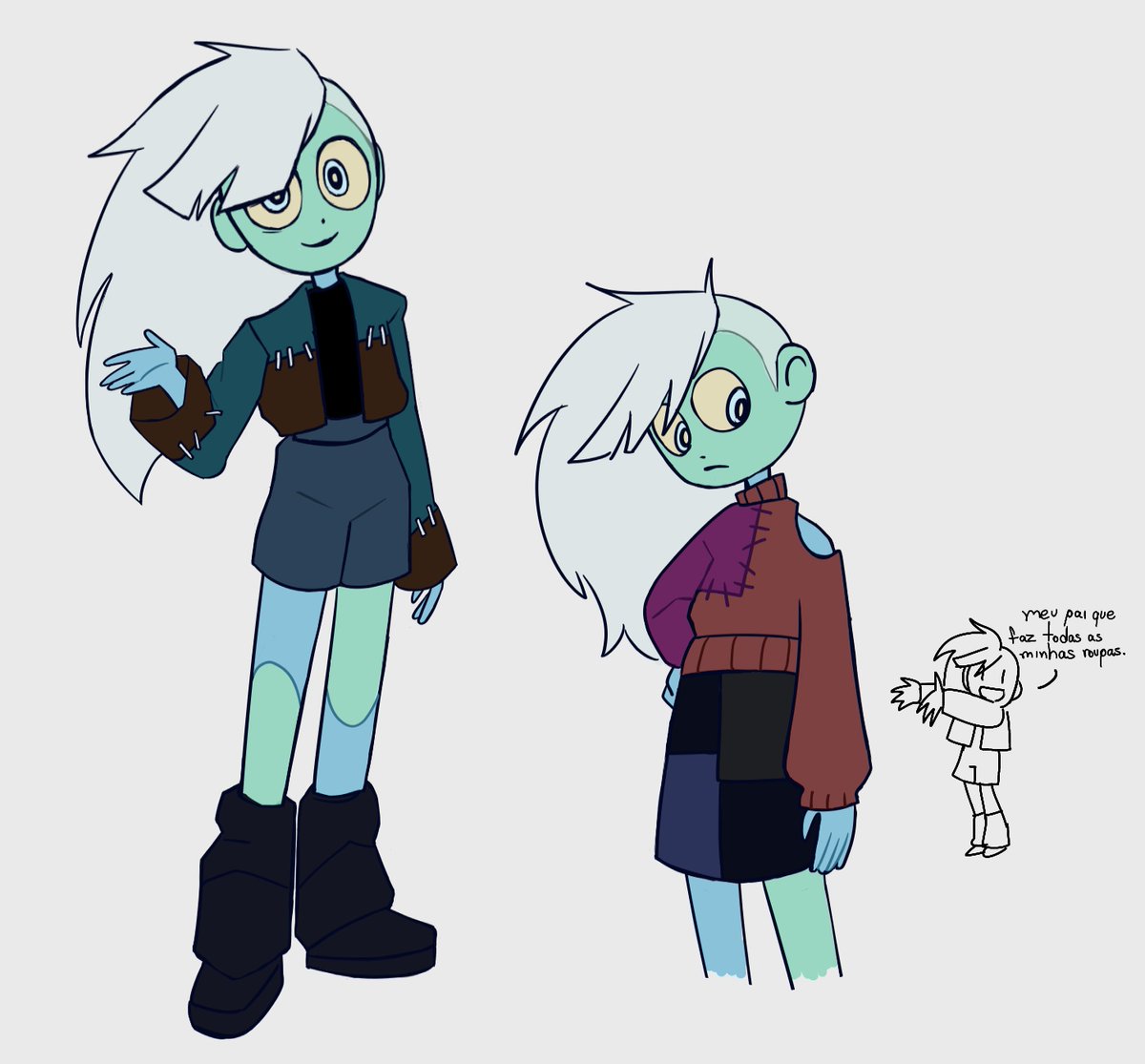 Aliteyeah's tweet image. Magda e as duas únicas roupas que ela tem