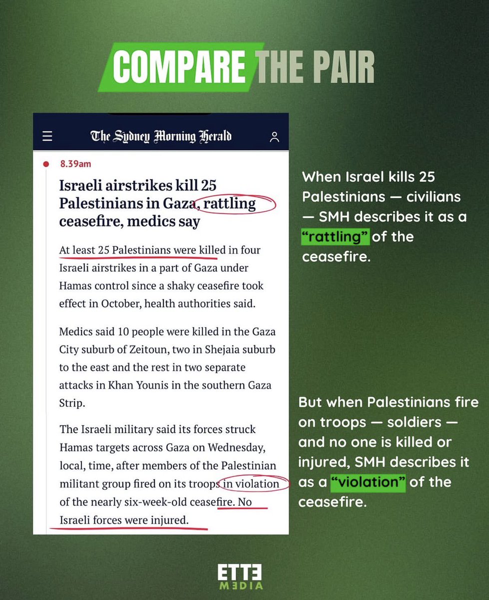 Ever wondered what the difference is between "rattling" a ceasefire and being in "violation" of one? 
Allow Sydney Morning Herald to explain.