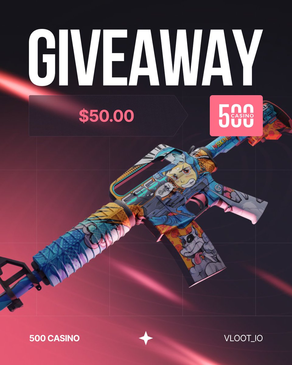 vloot_io's tweet image. CSGO / CS2 M4A1-S Player Two Giveaway ($50) 🎁

✅ Follow @500Casino &amp;amp; @vloot_io
✅ Like, Retweet and Tag 1 friend

Winner drawn in 10 days, good luck 🥰
