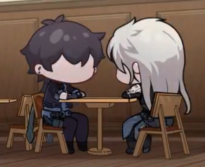 soulmatesSNS's tweet photo. Calcharo and Rover on a date. Finally getting to know each other #wuwa #Calcharover https://t.co/kOGabCNY6a
