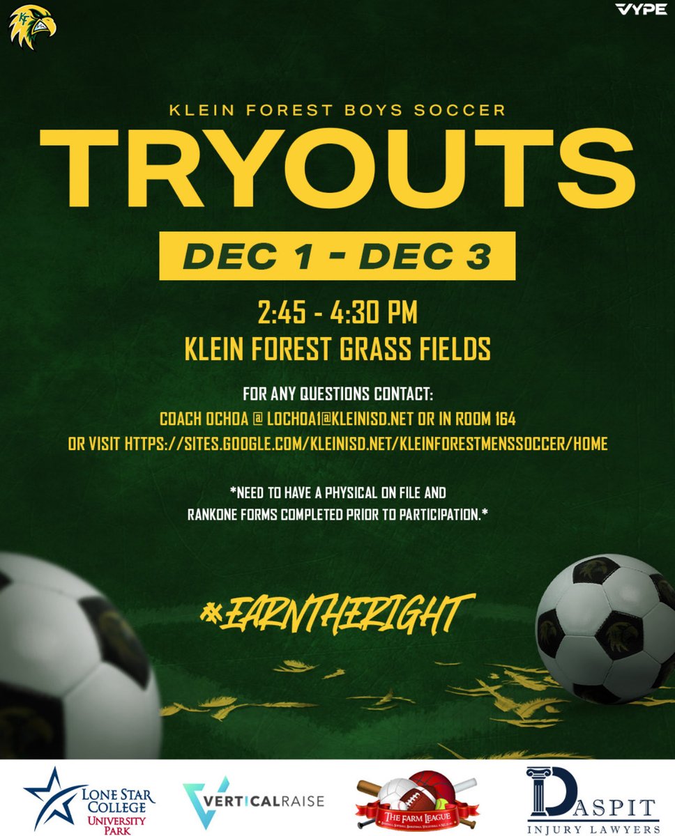 Klein Forest Soccer tweet media