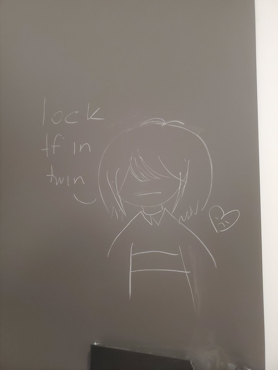 Coming out of hiding to share this 2 min doodle i did on one of my school's campuses for studying of kris deltarune telling me to lock in