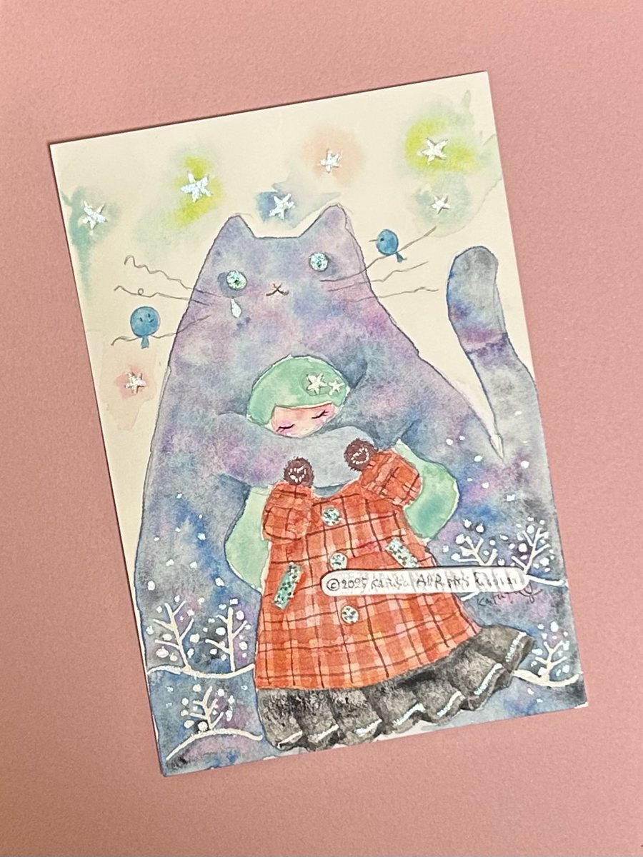 ayatani's tweet image. 「Postcard!Postcard!2025 」 参加中🌟

独占欲。お姉さんと絶対離れたくないおっきい猫さん🐈

2025/11/15〜11/30
STACK-BOARD @stack_board 
(新潟県新潟市中央区明石1-6-23)
(火水定休　10:00〜17:00)

↓のタグで参加者さんの作品見られますよ🌟
 #スタックボード企画展_ポストカード2025