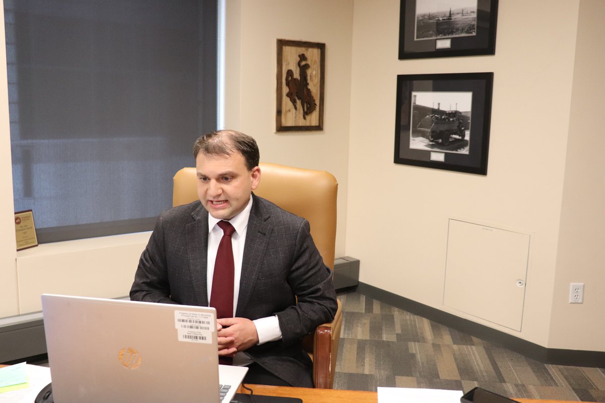 On Monday, Secretary Gray virtually addressed the Wyoming Chamber of Commerce membership from around the State of Wyoming about the Secretary of State's Office's efforts to stop and combat fraud and abuse of corporate filings.