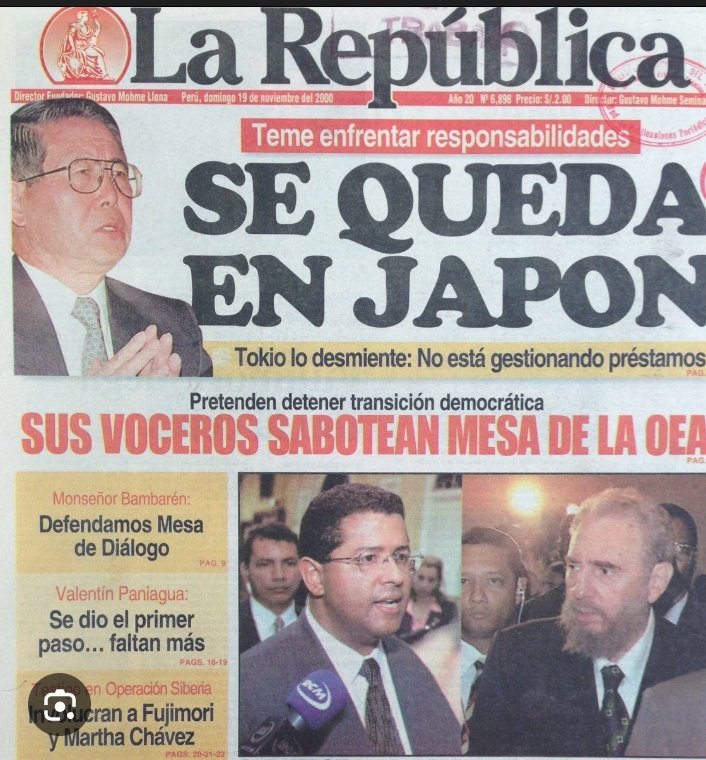 Pati_PaniaguaG's tweet image. Frente al olvido, mentiras, desinformación, negacionismo y posverdad siempre estarán VERDAD, HISTORIA y MEMORIA.

Un día como hoy, hace 25 años, Valentín Paniagua, entonces pdte. del Congreso, recibe carta de renuncia, vía fax y desde Japón, firmada por el ex dictador Fujimori.