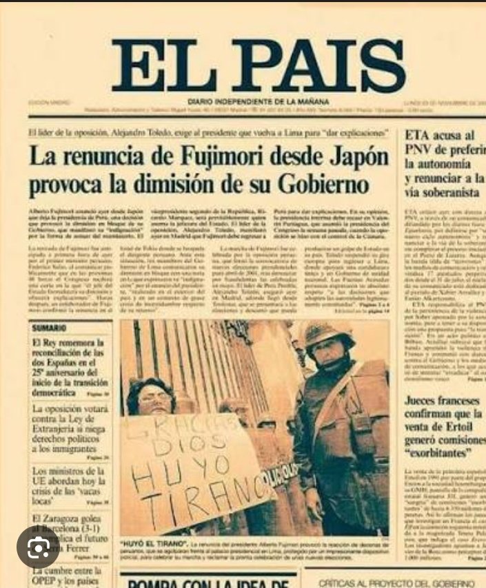 Pati_PaniaguaG's tweet image. Frente al olvido, mentiras, desinformación, negacionismo y posverdad siempre estarán VERDAD, HISTORIA y MEMORIA.

Un día como hoy, hace 25 años, Valentín Paniagua, entonces pdte. del Congreso, recibe carta de renuncia, vía fax y desde Japón, firmada por el ex dictador Fujimori.