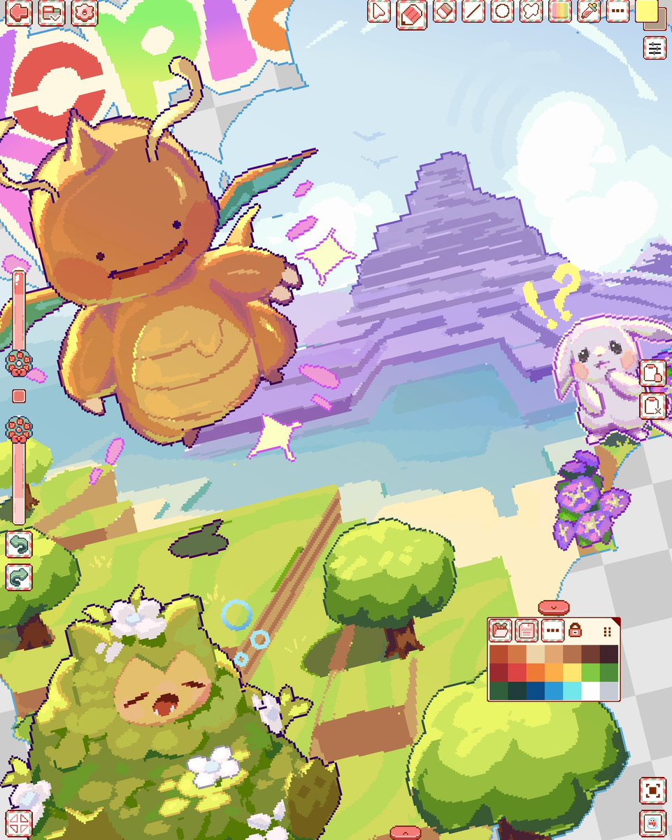 They’re all friends 💫 #pokemon