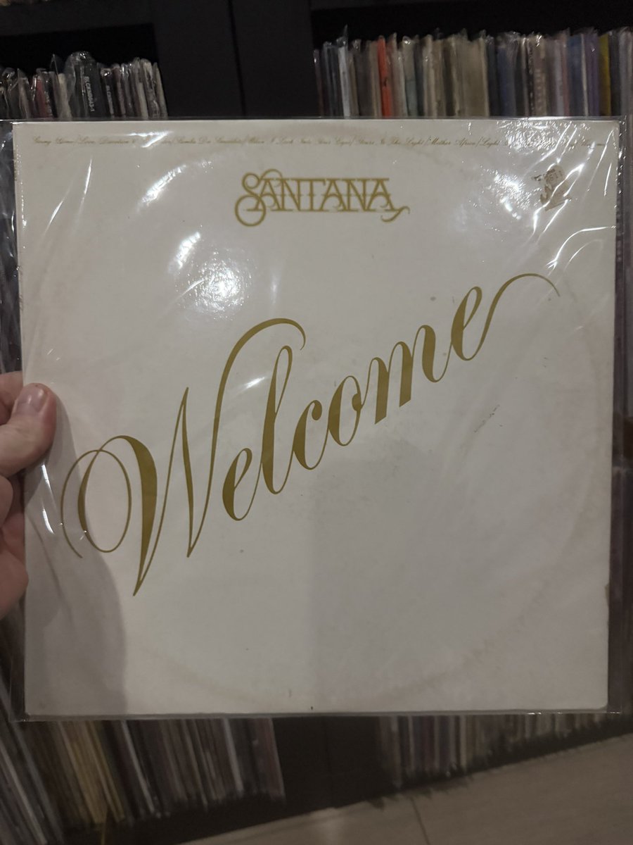 #Nowplaying Santana – Welcome (1973). It’s a spiritual #jazzfusion journey, Welcome finds Santana moving beyond rock into rich, expansive grooves. Lush percussion, soaring guitar lines &amp; Latin-jazz textures shape an album that’s meditative yet fiery &amp; an experimental turn in the