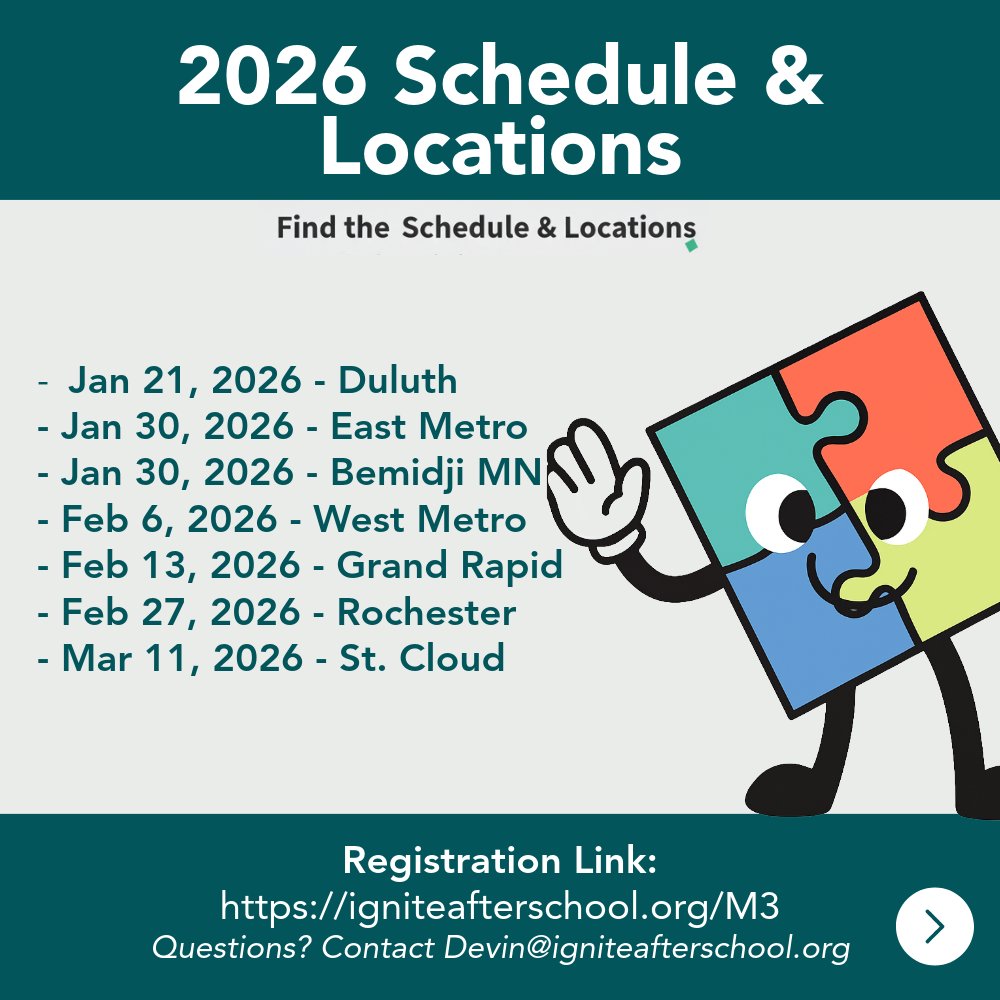 IgniteMN's tweet image. Turn Your Data Into Impact!
Join an M3 Open Huddle and learn how to make sense of your program’s data, reflect on successes, and plan actionable improvements.

💡Register Today &amp;amp; start making data meaningful! igniteafterschool.org/M3

#AfterschoolPrograms #ProgramImprovement