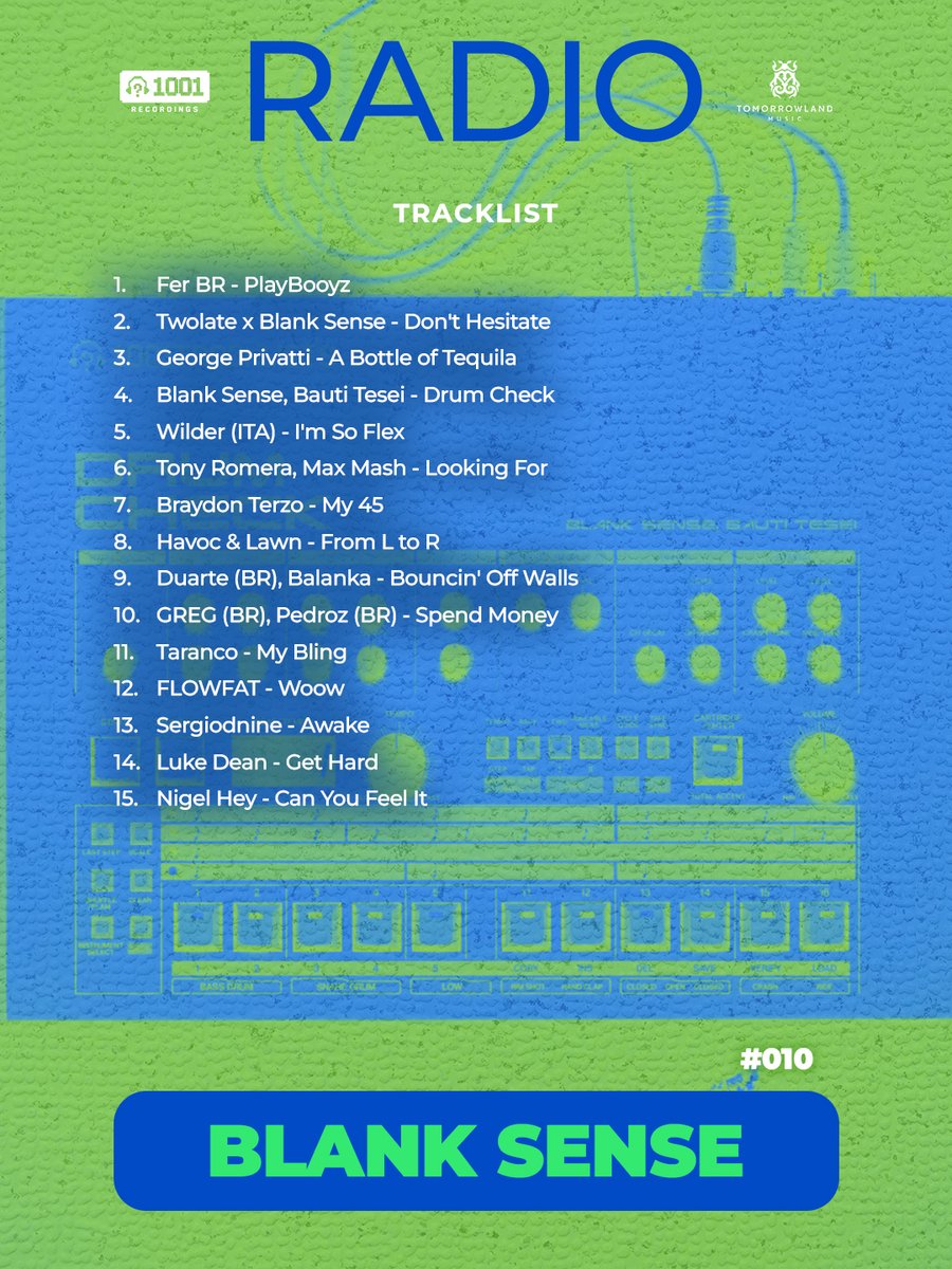 .<a href="/blanksensemusic/">BLANK SENSE</a> brings 60 minutes of tech house grooves to 1001 Recordings Radio featuring the likes of <a href="/TonyRomera/">Tony Romera</a>, Luke Dean, <a href="/BraydonTerzo/">Braydon</a> and many more... 🥁🔥 

soundcloud.com/1001tracklists…