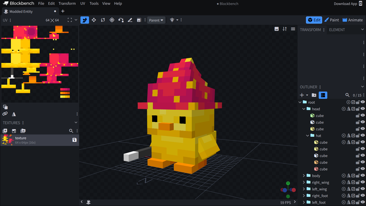 duck 

#minecraft #blockbench #minecraftart 
#cmlcreators