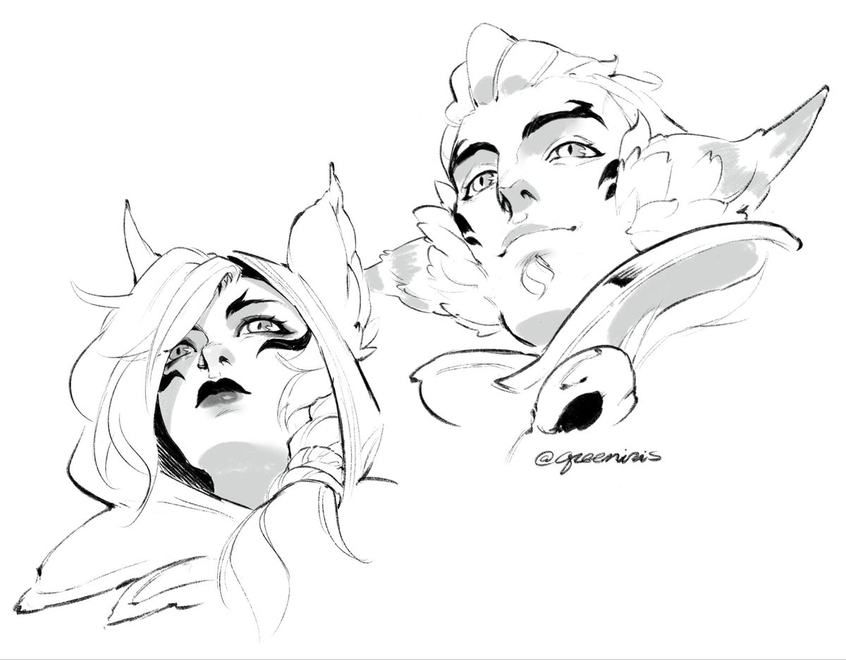 greeniris_'s tweet image. babe look up.

#xayah #rakan