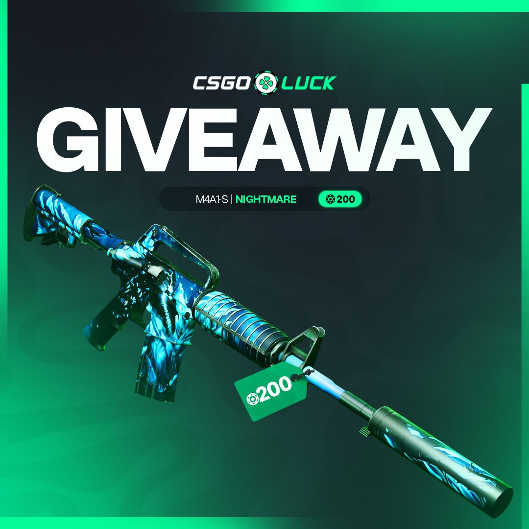 vloot_io's tweet image. CSGO / CS2 M4A1-S Nightmare Giveaway ($200) 🎁

✅ Follow @officialcsluck &amp;amp; @vloot_io
✅ Like, Retweet and Tag 1 friend

Winner drawn in 10 days, good luck 🥰
