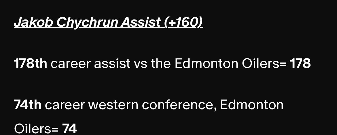 Simple as it gets🍎

JAKOB CHYCHURN ASSIST✅ +160

#gematria #nhl #allcaps